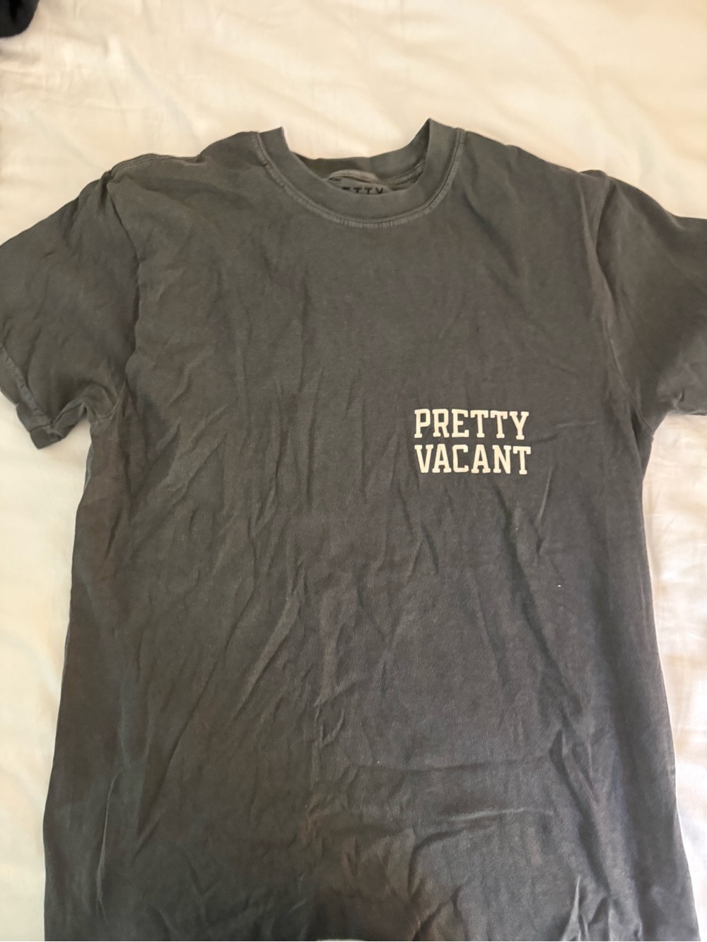 Charcoal 'Pretty Vacant' Short Sleeve Graphic Tee